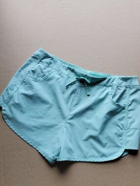 Magellan Outdoors Light Aqua Athletic Fish Gear Drawstring Shorts